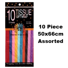 Tissue Paper - pack of 10's assorted colours
